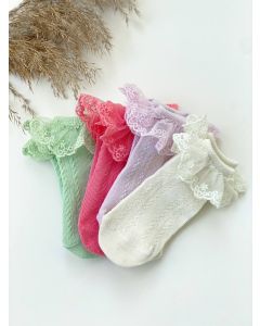 Шкарпеточки для дівчинки із кружевом №1